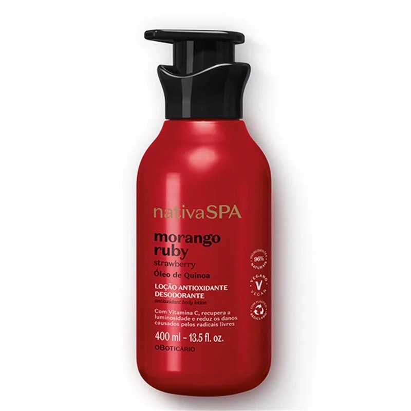 O Boticario Nativa SPA Locao Morango Ruby 400ml