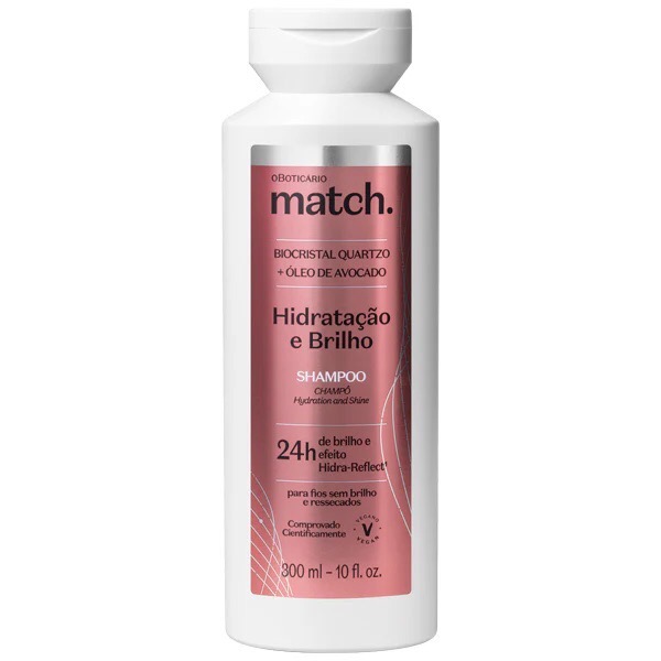 O Boticario Match Shampoo Hidratacao e Brilho 300ml